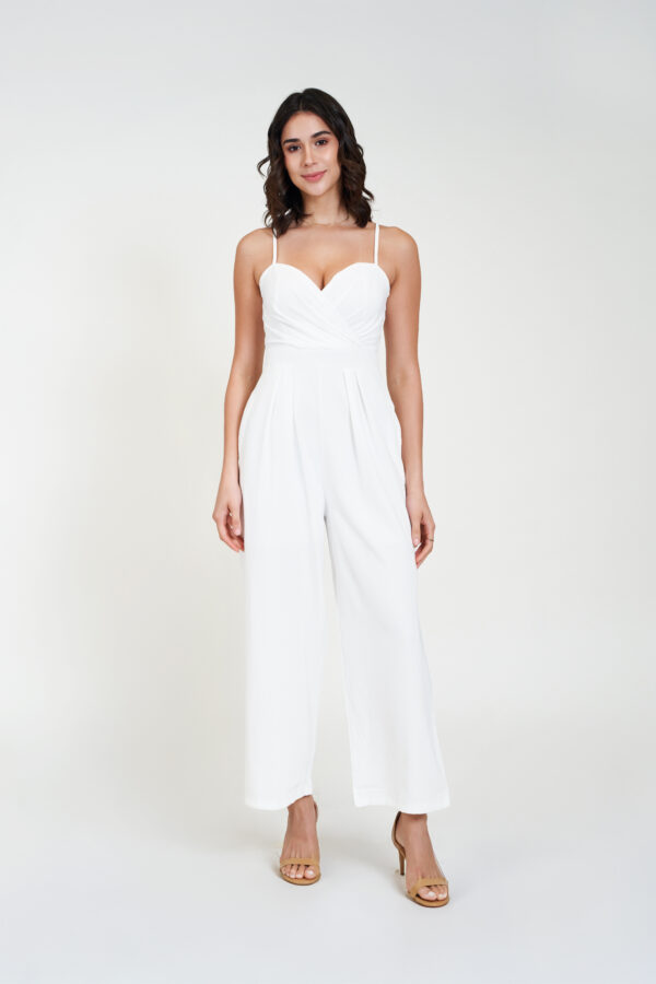 chic jumpsuit white front