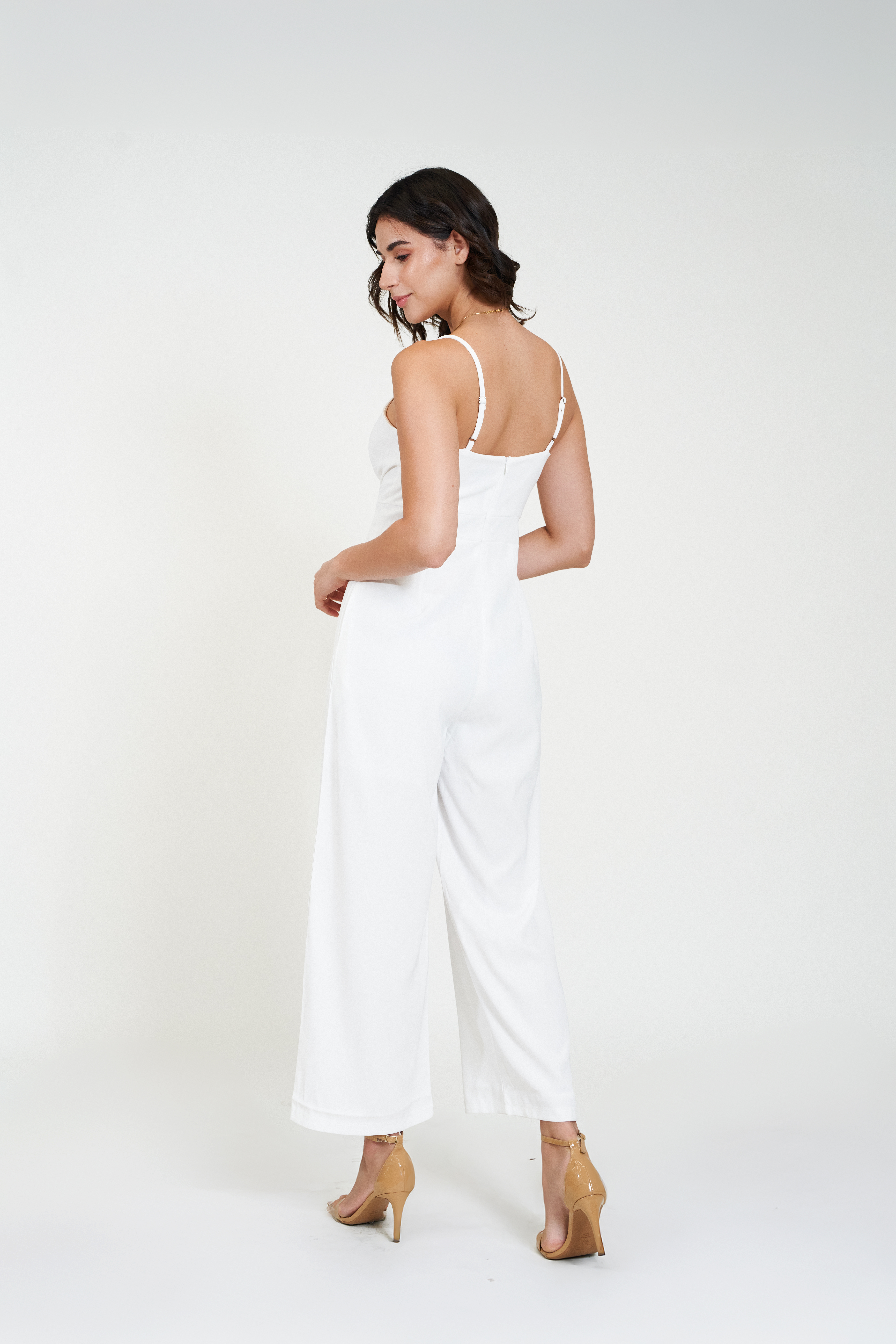 chic jumpsuit white back