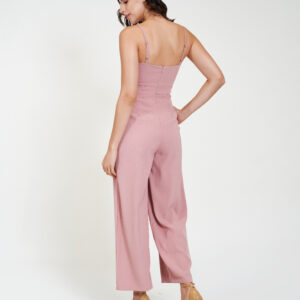 chic jumpsuit pink back