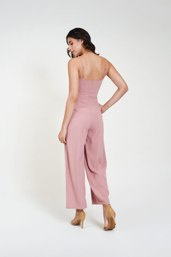 chic jumpsuit pink back