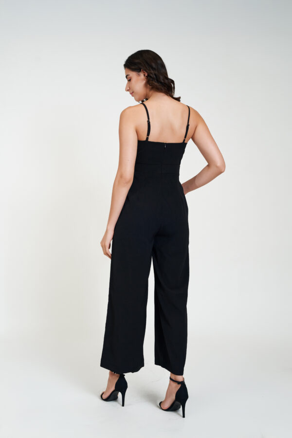 chic jumpsuit black back