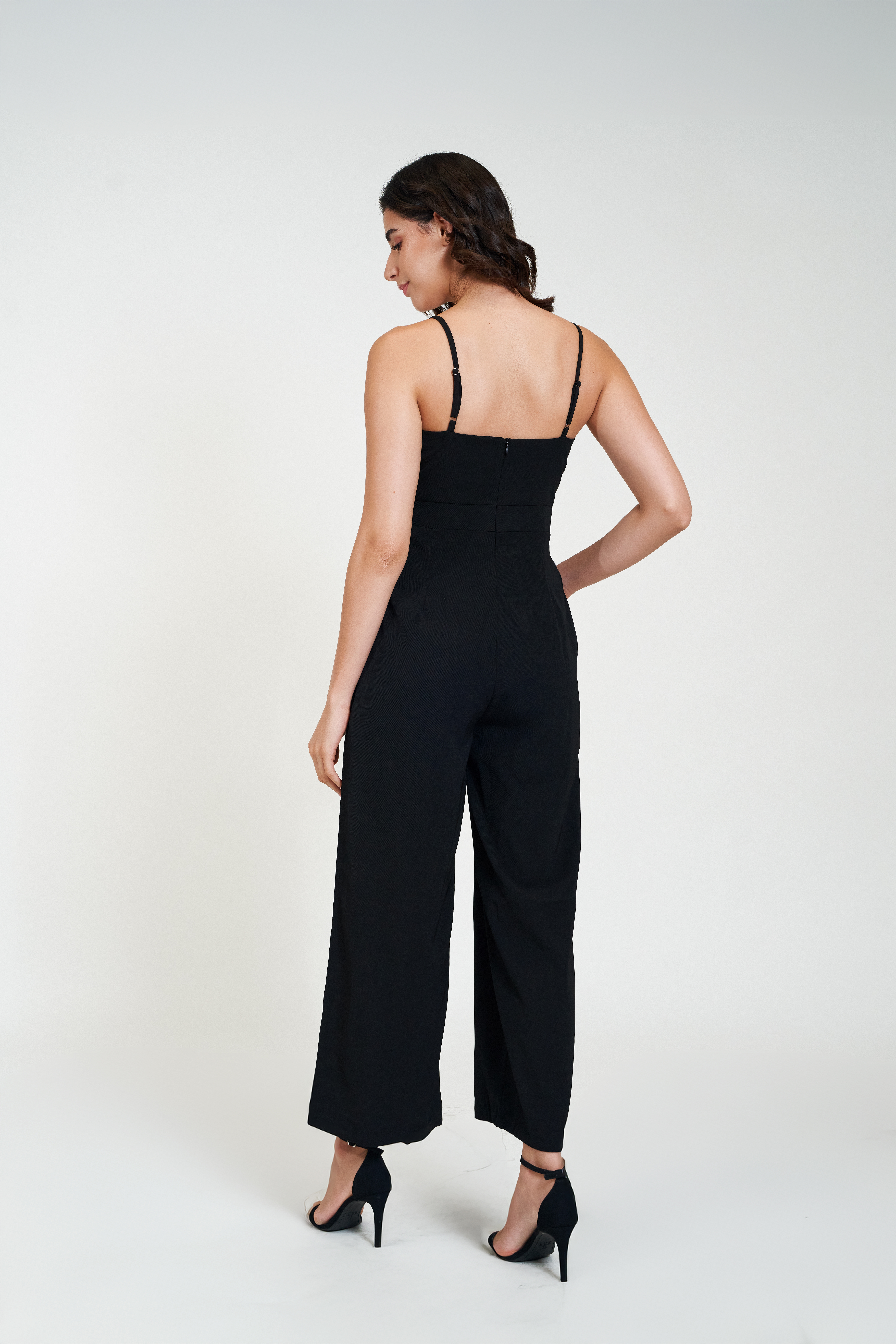 chic jumpsuit black back
