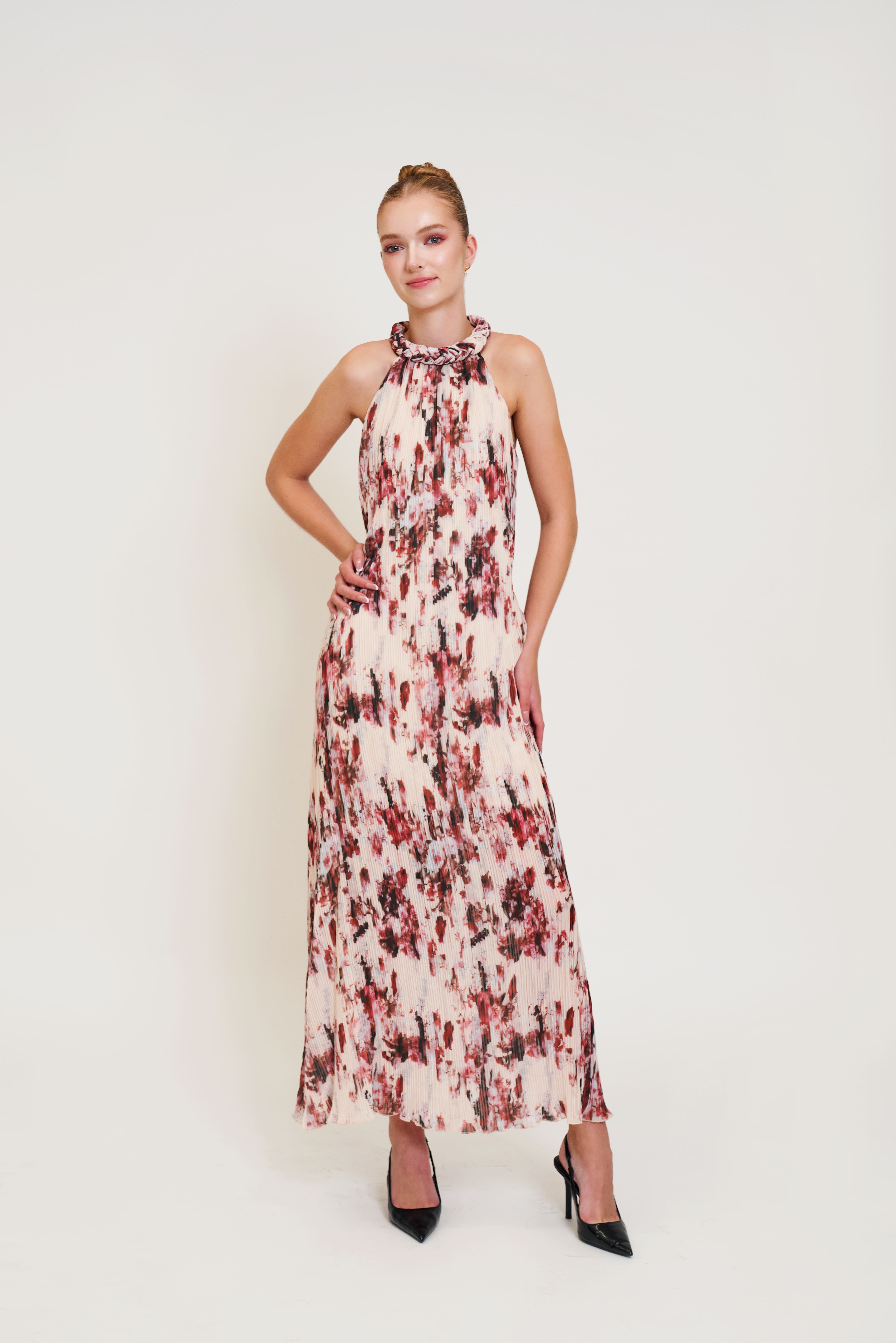 Daphne Pleated Maxi (Printed)